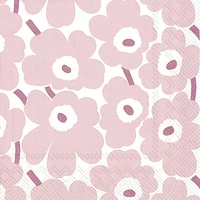 Package of 20 Cocktail Napkins Unikko Pink Cocktail Napkins