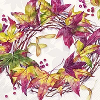 Forest Wreath Cocktail Paper Napkins, Pack of 20