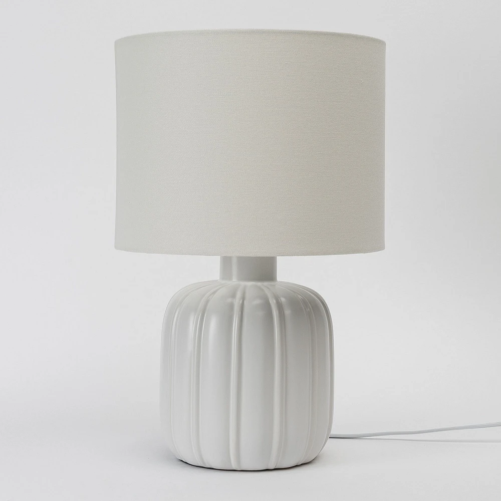 Shana Ceramic Table Lamp with Pumpkin Shaped Base