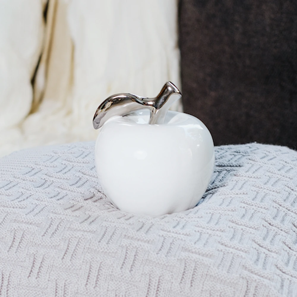 Orchard Ceramic Apple in White