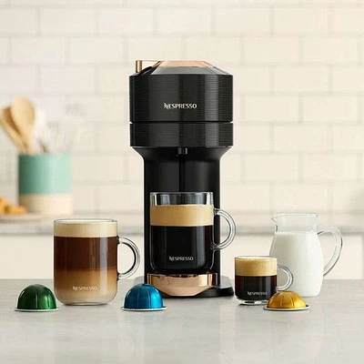 Nespresso® Vertuo Next Premium Coffee & Espresso Capsule Machine  by De'Longhi - Black Rose Gold
