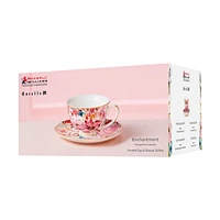 Maxwell & Williams Set of 2 Enchantment Cups & Saucers - 200ml