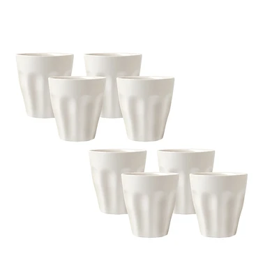 Maxwell & Williams Set of 8 Sala White Espresso Cups - 100ml