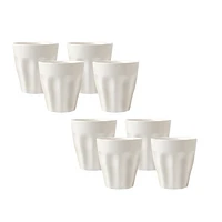 Maxwell & Williams Set of 8 Sala White Espresso Cups - 100ml