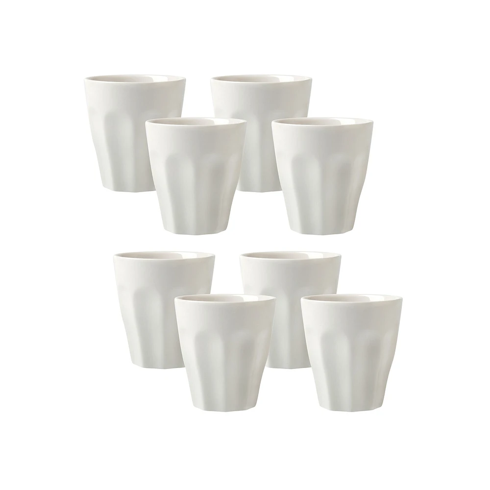 Maxwell & Williams Set of 8 Sala White Latte Cups - 265ml