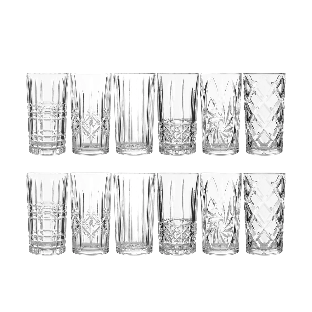 Maxwell & Williams Set of 12 Highball Glasses - 380ml