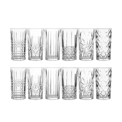 Maxwell & Williams Set of 12 Highball Glasses - 380ml