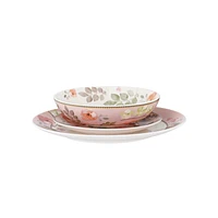 Arcadia Pink 12-Piece Dinner Set by Maxwell & Williams