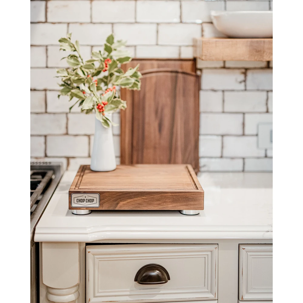 Walnut Butcher Block with Stabilizers - 13.75"