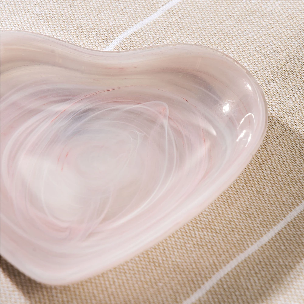 Heart Shaped Dish, 14cm - Pink 