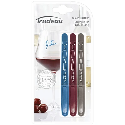 Set of 3 Washable Trudeau Glass Markers