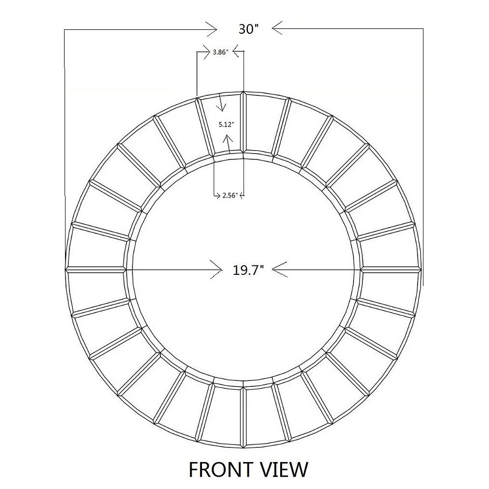 Bellamy miroir rond en verre