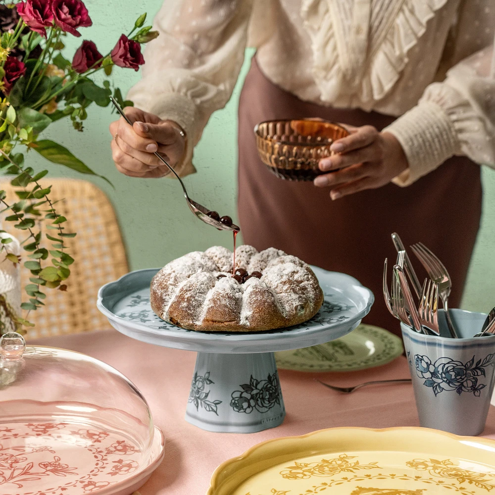 Josephine Cake Serving with Dome - Dusty Pink