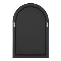 Prilly 36" Tall Arch Rectangular Mirror, Black