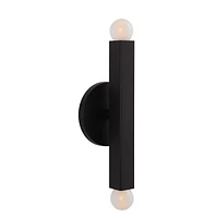 Applique murale Essie à 2 Ampoules, noir mat, 11 po