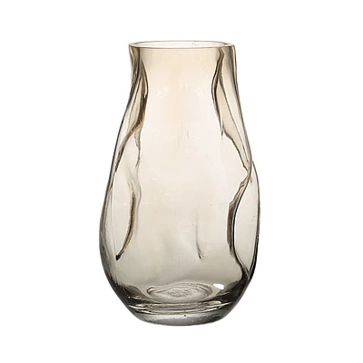 Vase « Tawny » en verre beige