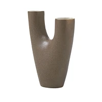 Vase Garnier en grès céramique brune