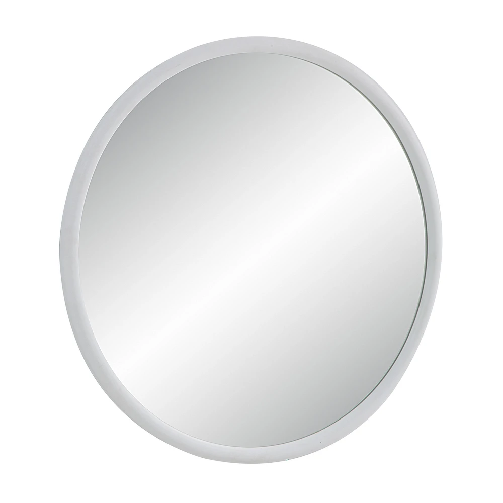 Porpoise 36" Tall Round Mirror, Matte White