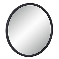 Namur 36" Tall Round Mirror, Matte Black