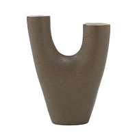 Vase Garnier en grès céramique brune