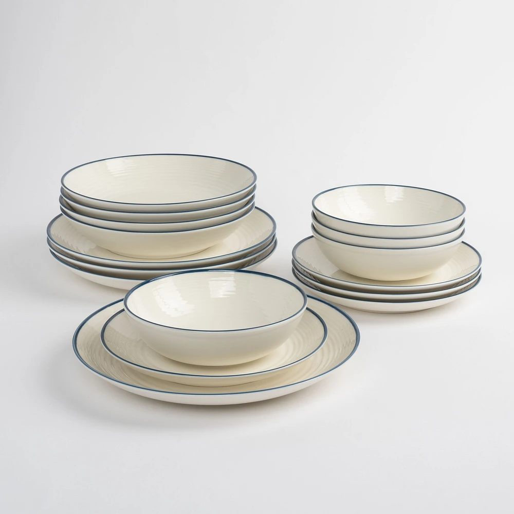 Denim Line 16-piece Dinner Set by Gordon Ramsay Maze