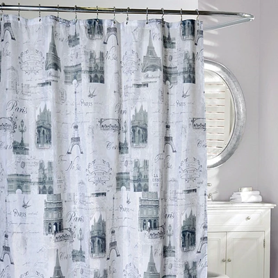 Eiffel Fabric Shower Curtain