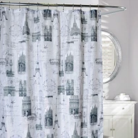 Eiffel Fabric Shower Curtain