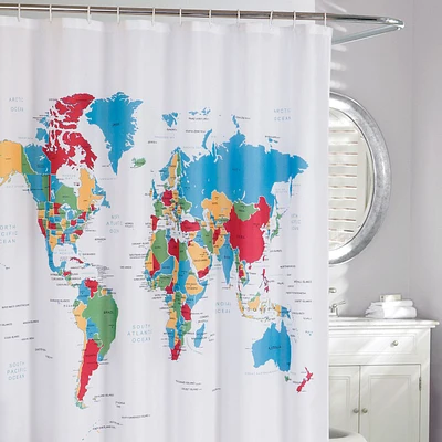 Global Fabric Shower Curtain