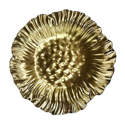 Elegance Gold Sunflower Plate 12.25"