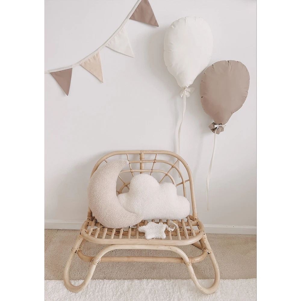 Coussins lune et nuage, ensemble de 2 - Blanc et beige