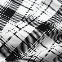 Black Check Flannel Sheet Set