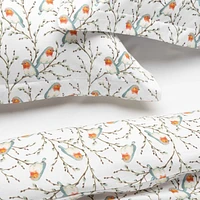 Chickadees  Flannel Sheet Set