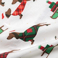Holiday Dogs Flannel Sheet Set