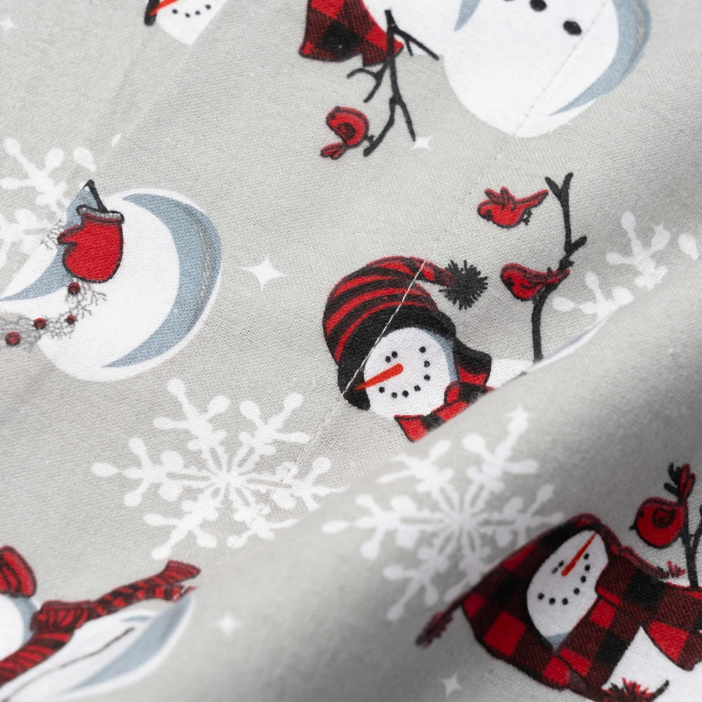 Snowman Ensemble de draps en flannelle