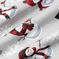 Snowman Flannel Sheet Set