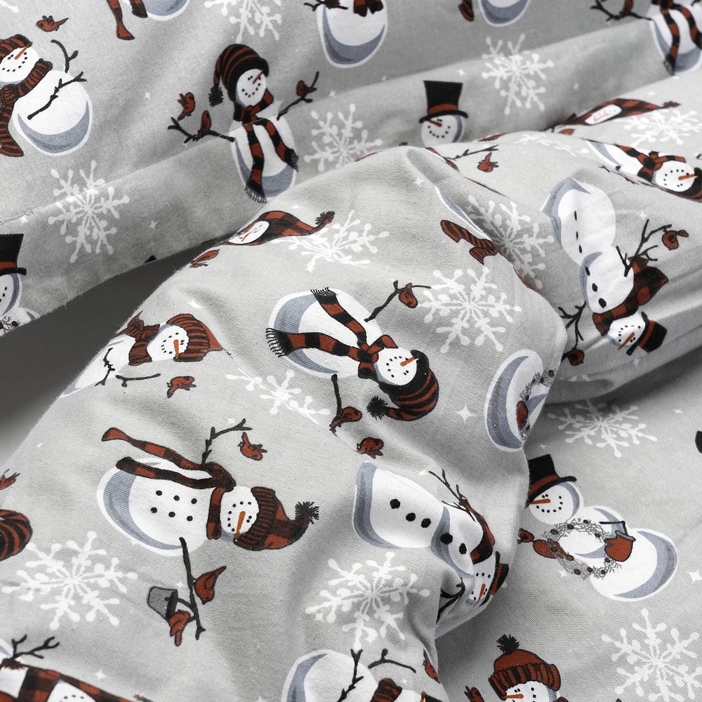 Snowman Flannel Sheet Set