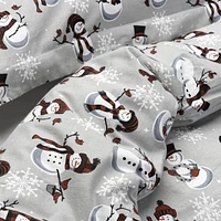 Snowman Flannel Sheet Set