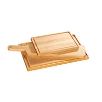 Set of 3 Maple Wood Bread and Cheese Cutting Boards