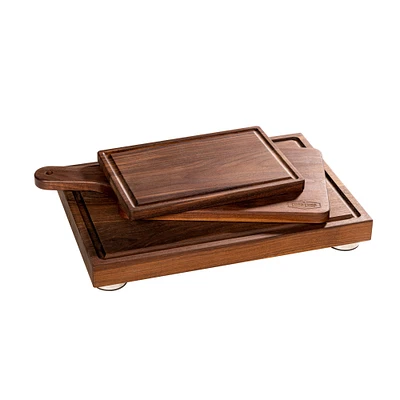 Set of 3 Pro Walnut Wood Cutting Boards 