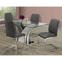 Fabiano 5-Piece Dining Set - Grey