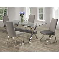 Elaskolatat 5-Piece Dining Set - Grey