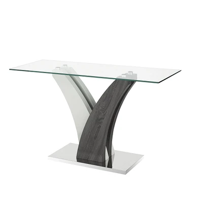 Jerome Sofa Table, Grey/White 