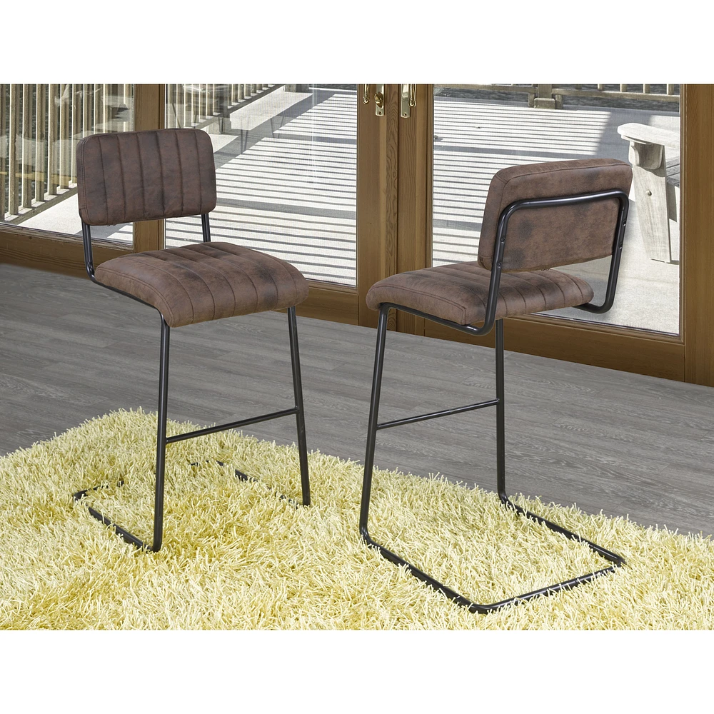 Set of 2 Damien Bar Stools 40"