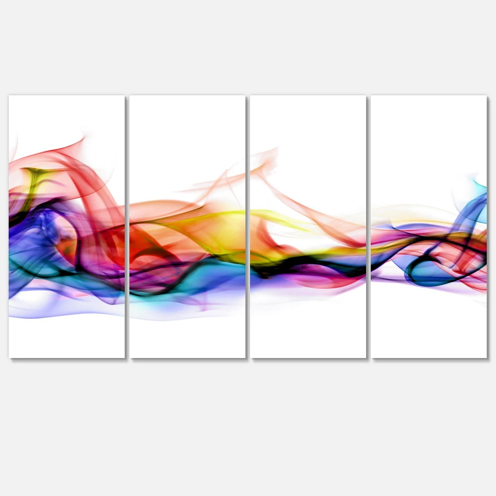 Abstract Smoke Canvas Wall Art - 4 Panels