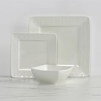 LC Maison Ardoise Square Dinner Set, 12 Pieces