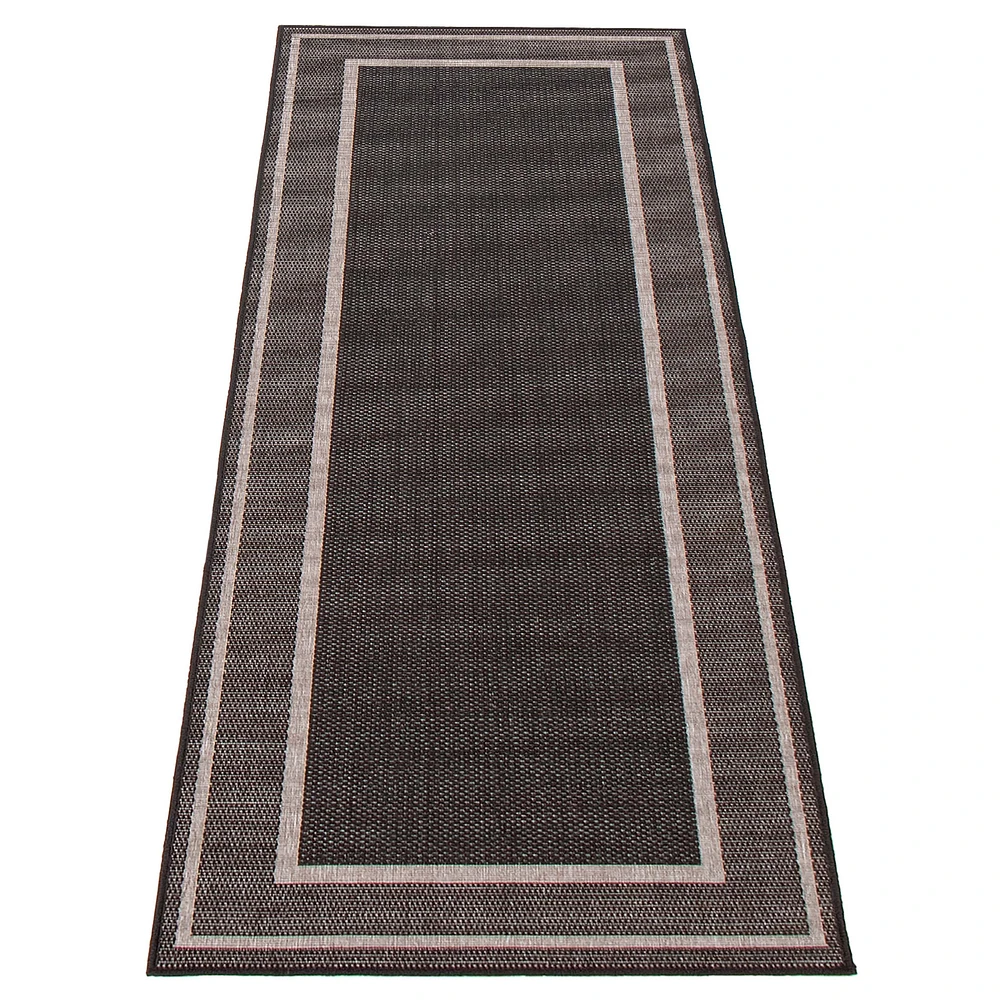 Tapis « Sisal » - Noir et Gris