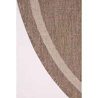 Round Sisal Ivory and Taupe Rug - 79"