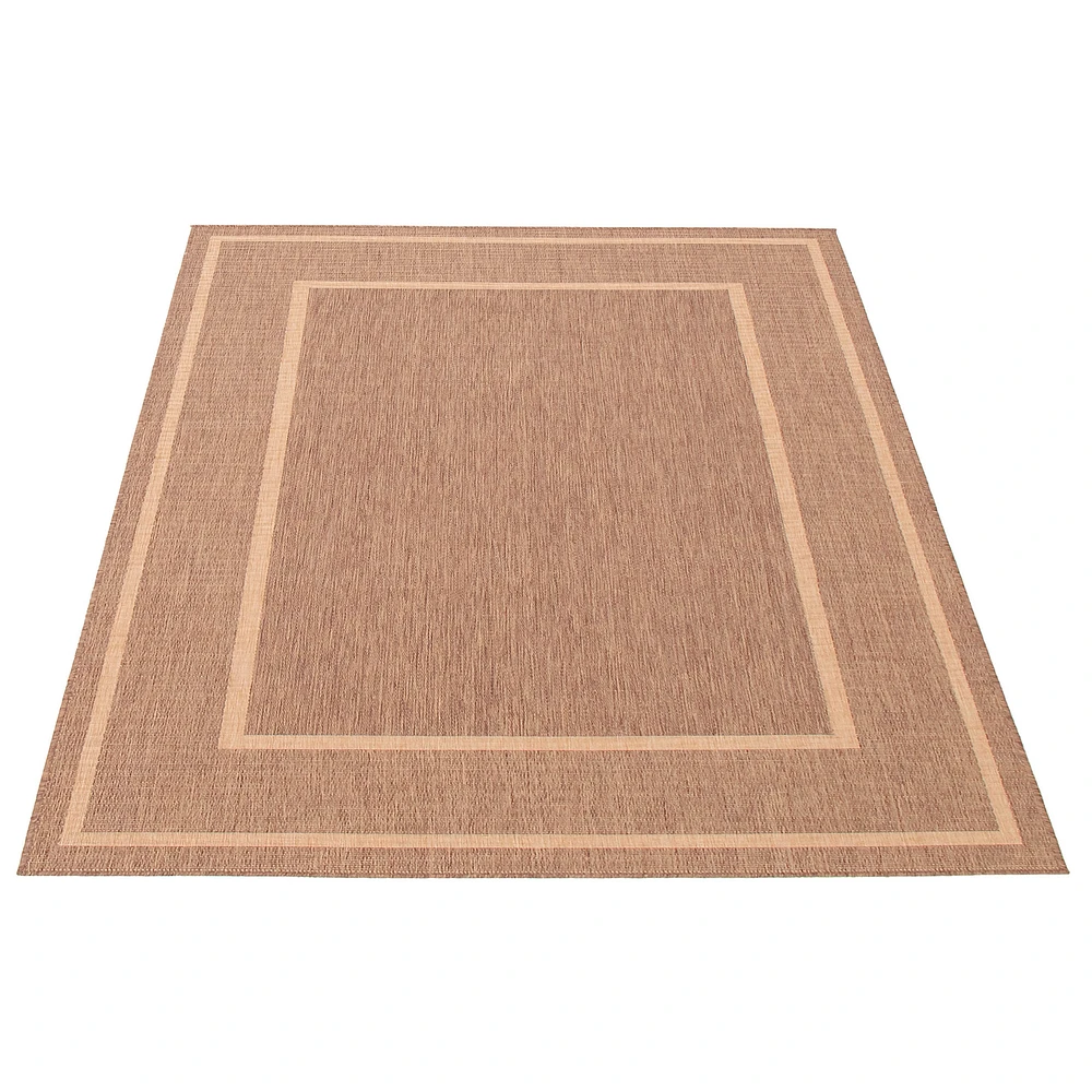 Sisal Beige and Tan Rug - 94 x 122