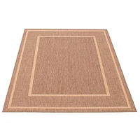 Sisal Beige and Tan Rug - 94 x 122