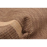 Sisal Beige and Tan Rug - 94 x 122